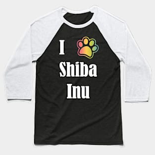 I Heart Shiba Inu | I Love Shiba Inu Baseball T-Shirt